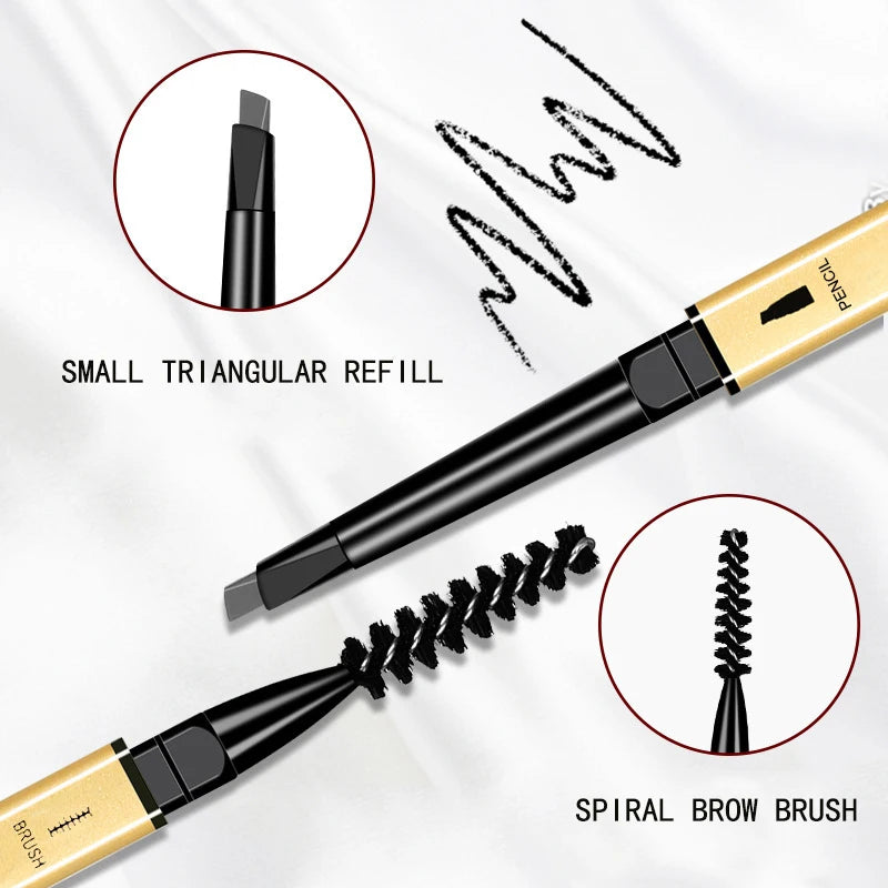 Dual-Ended Waterproof Eyebrow Pencil – Precise, Long-Lasting & Smudge-Proof Brow Makeup