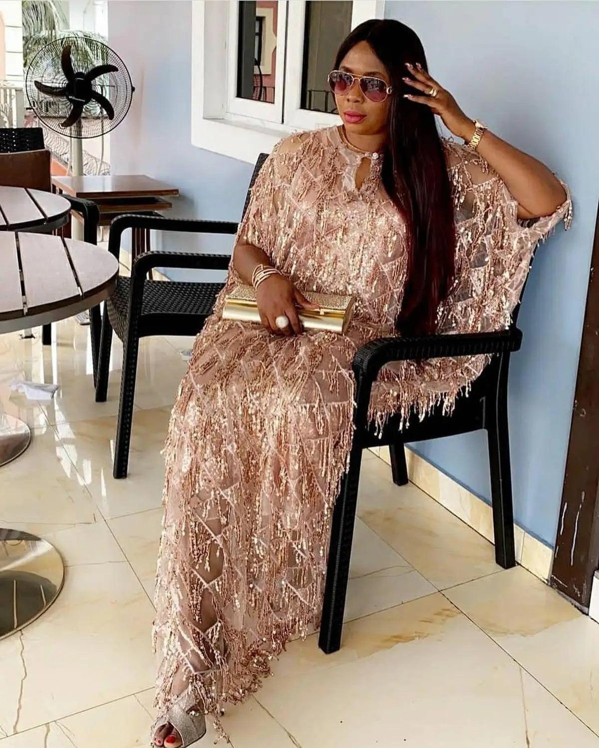 Luxury Sequin Suspender Gown