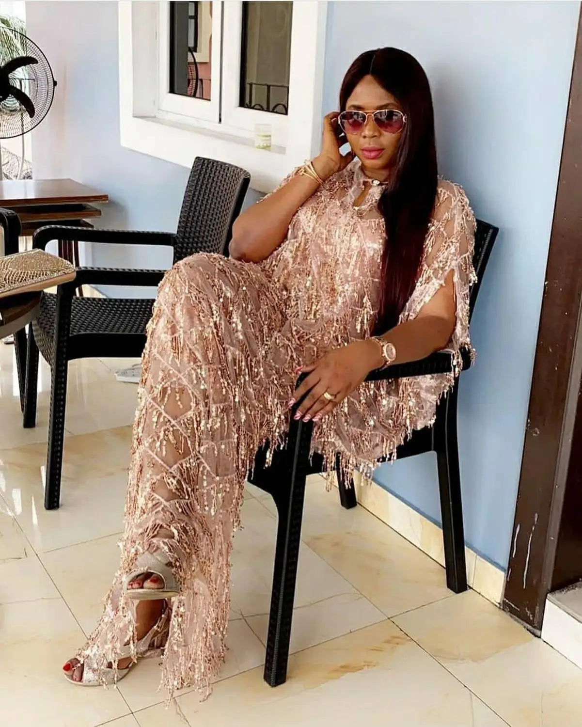Luxury Sequin Suspender Gown