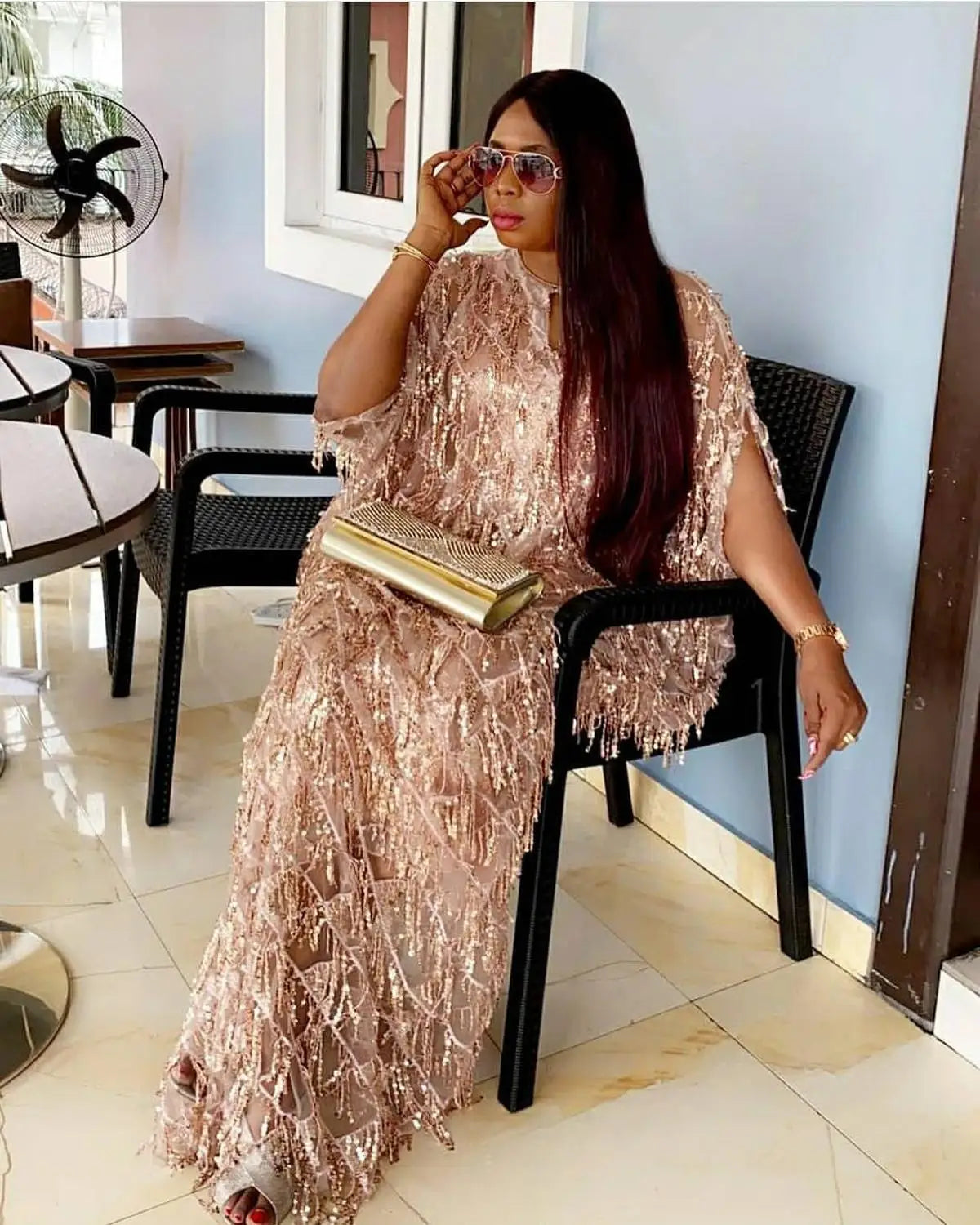 Luxury Sequin Suspender Gown