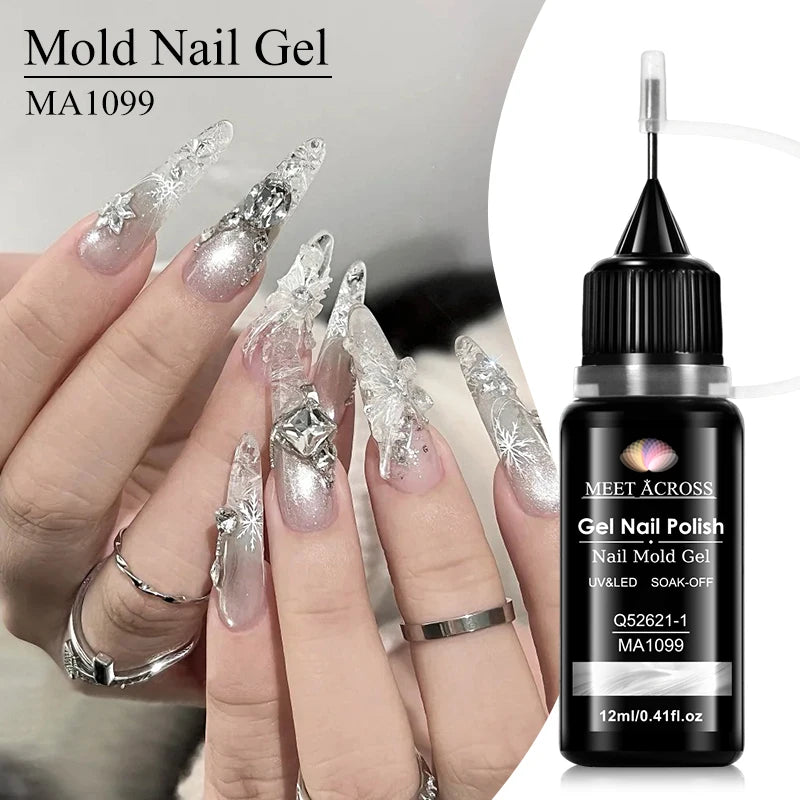 12ml 3D Nail Art Gel, UV Curing Floral Design, Creative Flower Butterfly Cartoon Patterns, Manicure Gel Mol Nail Art Decoration