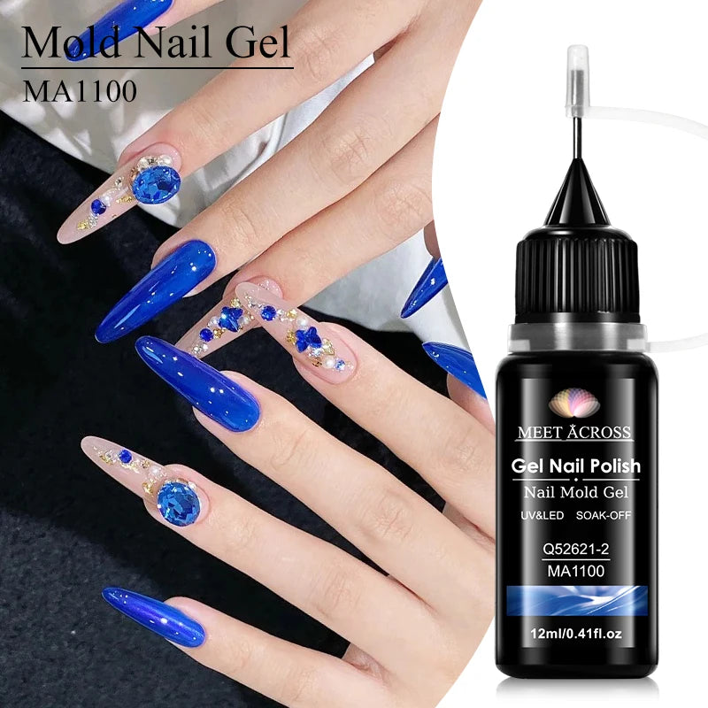 12ml 3D Nail Art Gel, UV Curing Floral Design, Creative Flower Butterfly Cartoon Patterns, Manicure Gel Mol Nail Art Decoration