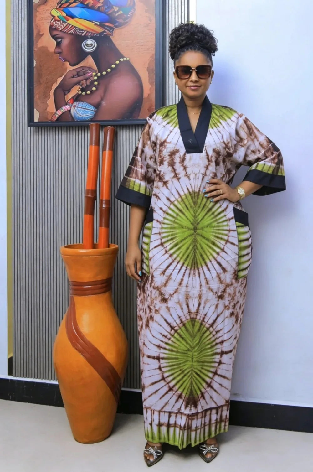 Ankara Dashiki Abaya Maxi Dress