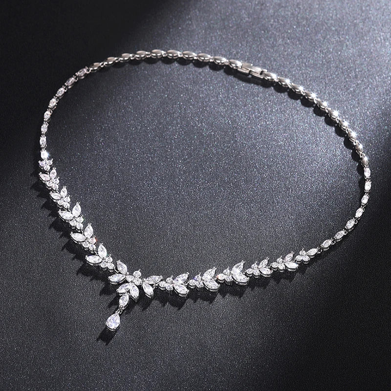 Huitan Noble Women's Necklace for Wedding Engagement Full Bling Iced Out CX Pendant Necklace Anniversary Gift Fashion Jewelry