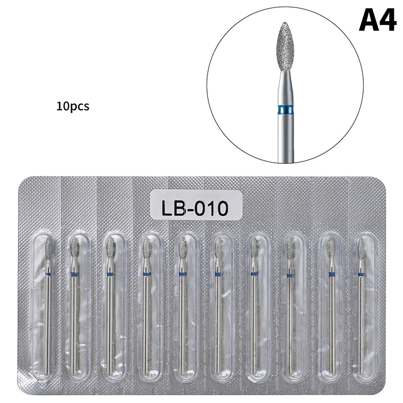 10Pcs Milling Cutter For Manicure Electric Nail Drill Bits Accessory Pedicure Machine Nail File Gel Remover Tool