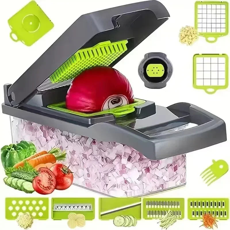 Portable Vegetable Cutter Slicer Shredder, Multifunctional Grater Tool for Carrot Potato, Fruit Veggie Prep Family Kitchen Use