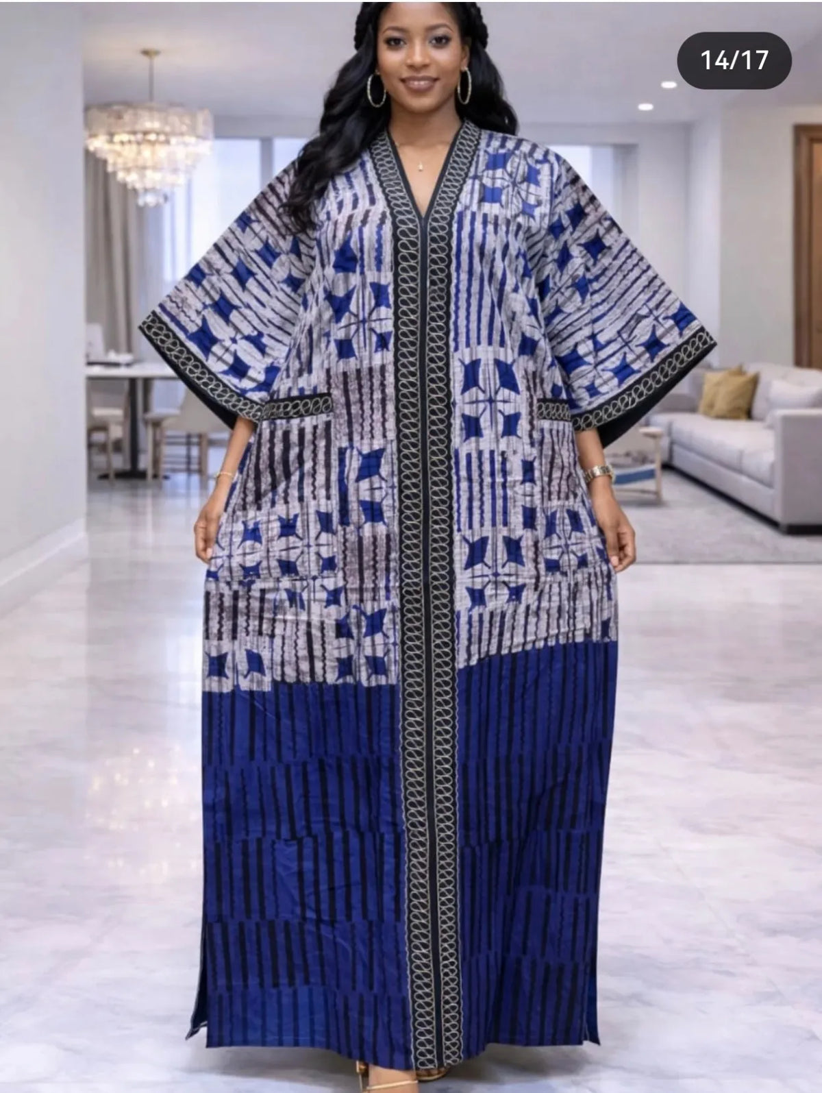 Plus Size Ankara Kaftan Maxi Dress