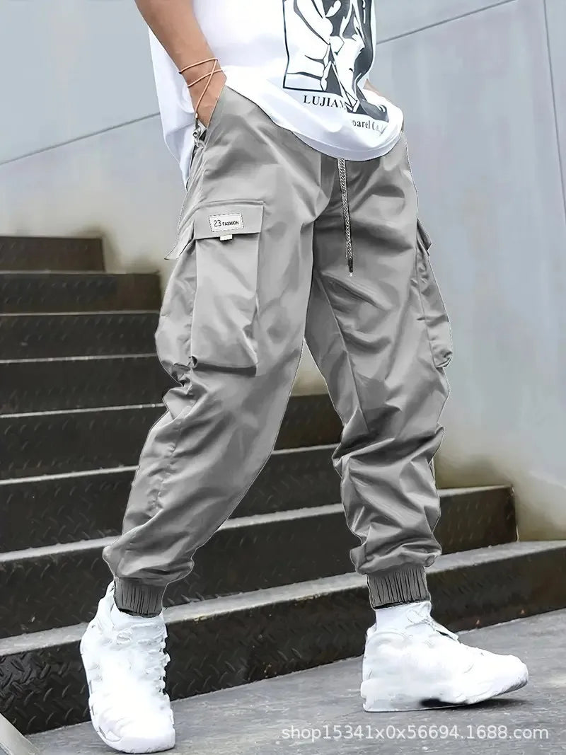 Men Pants Thin Fashion Casual Jogger Pants 2020 Streetwear Cargo Pants Men's Multi-pockets Trousers Fitness Gyms Sweatpants Mens