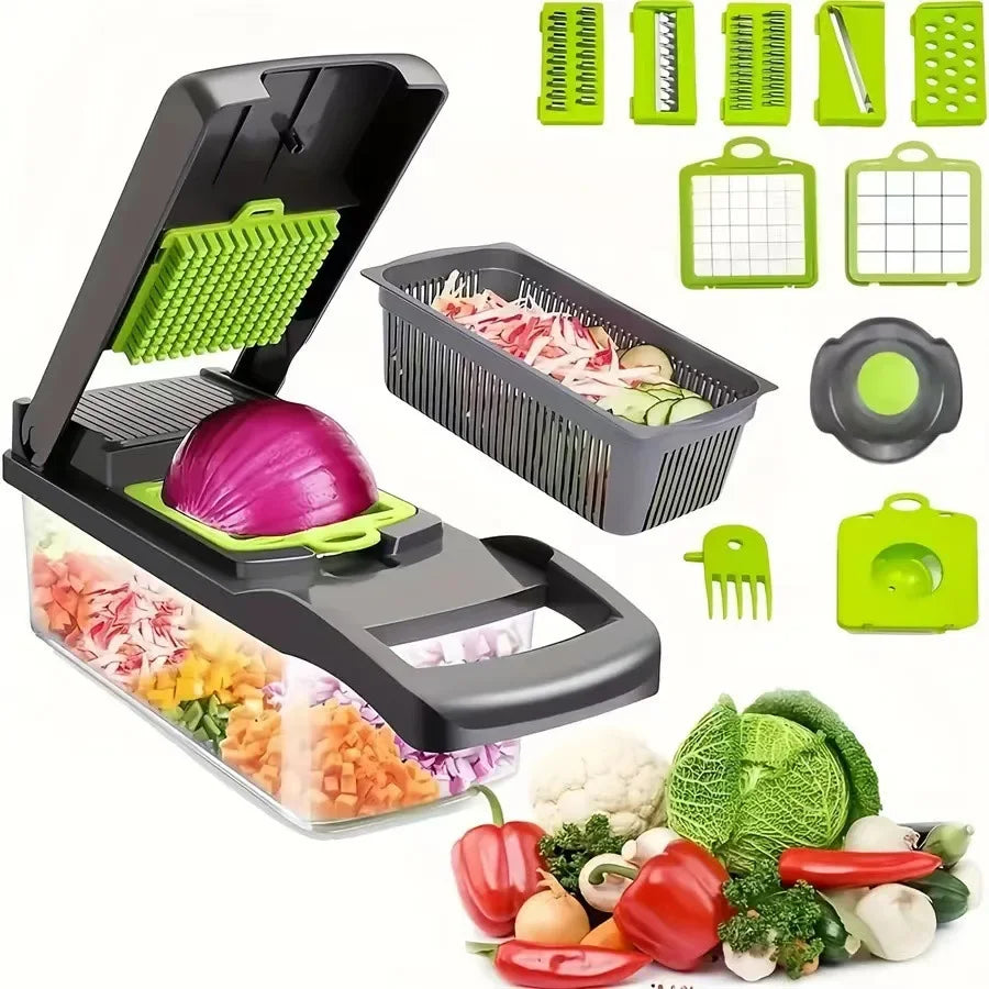 Portable Vegetable Cutter Slicer Shredder, Multifunctional Grater Tool for Carrot Potato, Fruit Veggie Prep Family Kitchen Use
