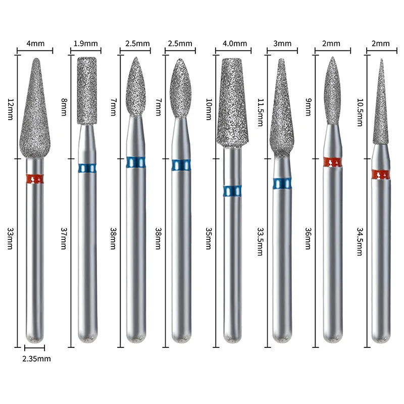 10Pcs Milling Cutter For Manicure Electric Nail Drill Bits Accessory Pedicure Machine Nail File Gel Remover Tool