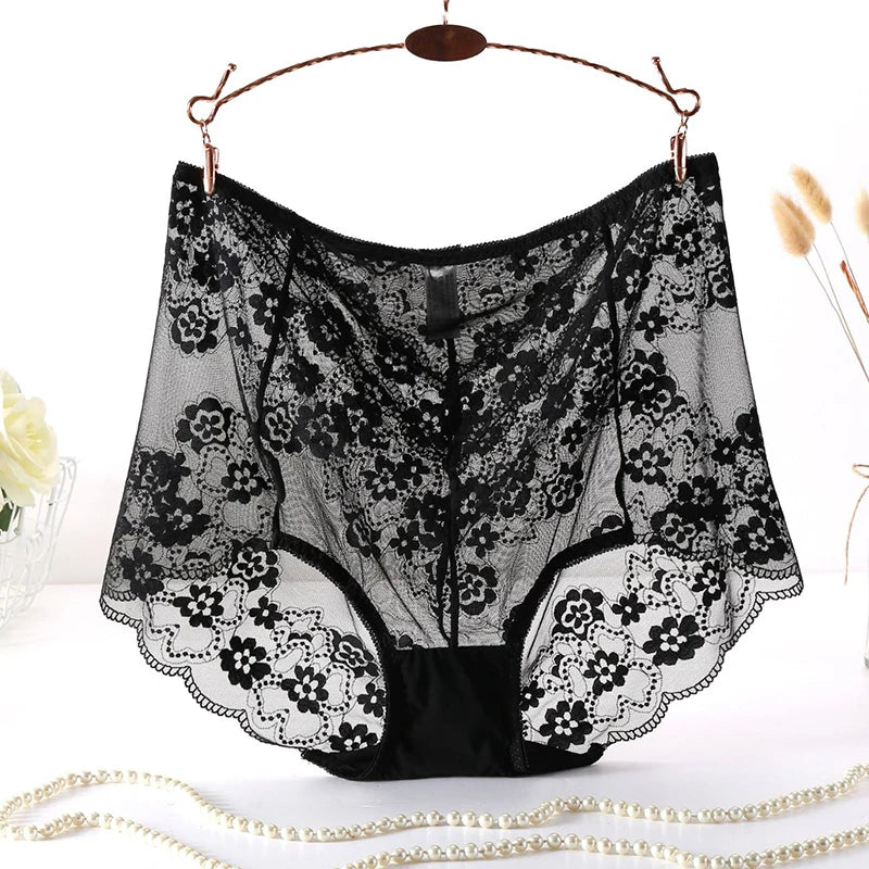 Plus Size Mesh Lace Panties