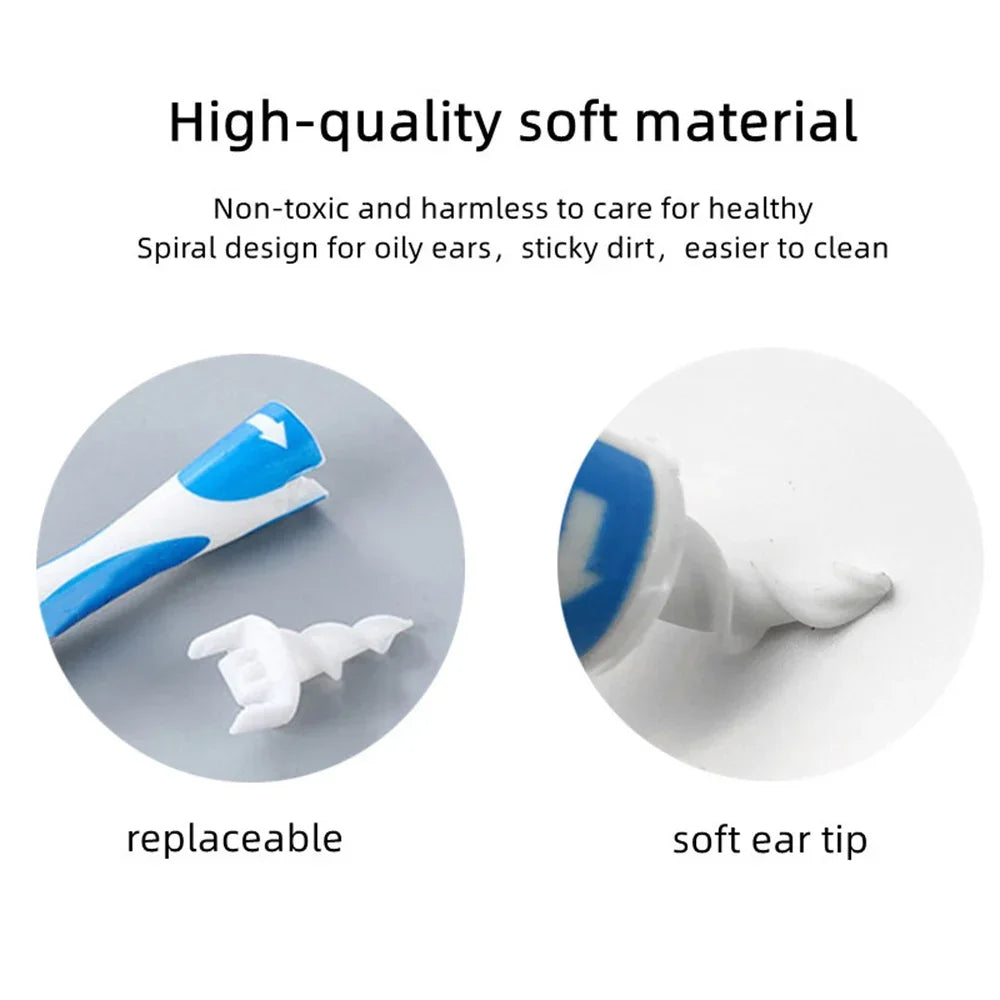 Portable Silicone 16 pcs Ear Cleaning Tools Tools Ear Scoop Cleaning Ear Wax Soft Spiral Beauty Care Gadget Personal Hygiene Set