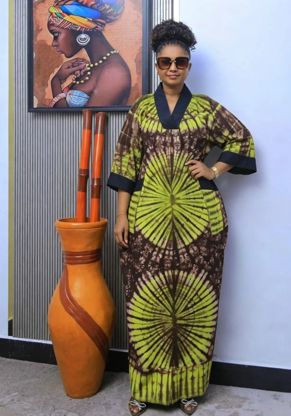 Ankara Dashiki Abaya Maxi Dress
