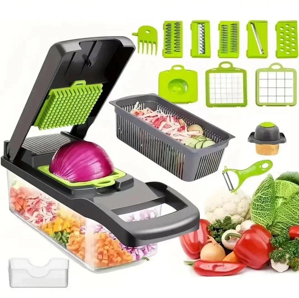 Portable Vegetable Cutter Slicer Shredder, Multifunctional Grater Tool for Carrot Potato, Fruit Veggie Prep Family Kitchen Use