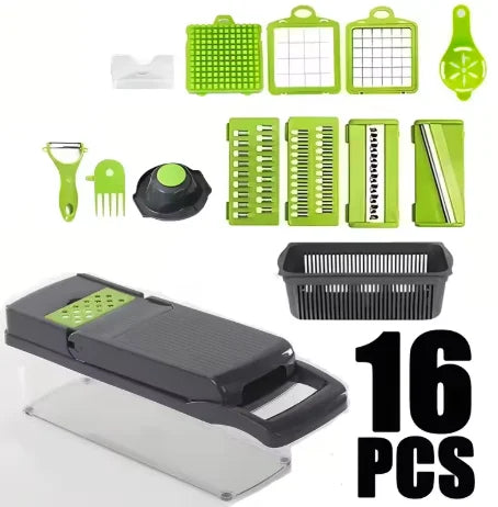 Portable Vegetable Cutter Slicer Shredder, Multifunctional Grater Tool for Carrot Potato, Fruit Veggie Prep Family Kitchen Use
