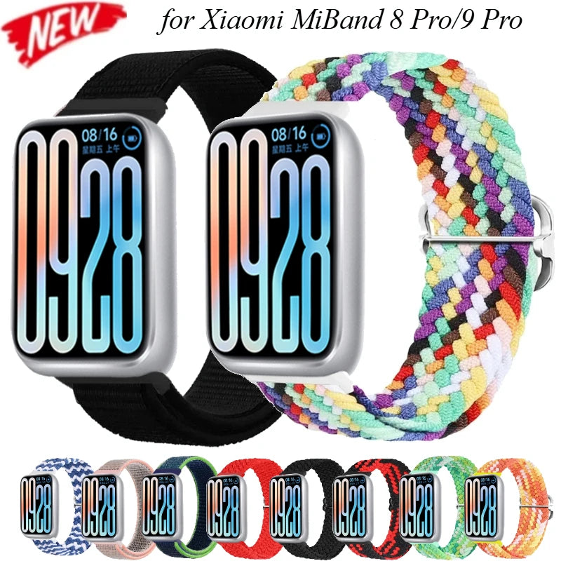 Nylon Strap for Xiaomi Mi Band 8 Pro/9 Pro/10 Pro Bracelet Smart Watch Replacement comfortable Wristband for Redmi Watch 4 5 6