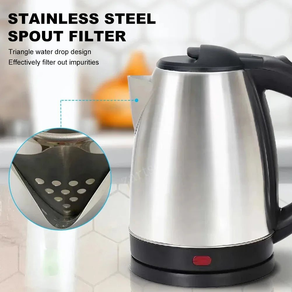 2L Electric Kettle Stainless Steel Electric Tea Kettle Fast Boiling Water Automatic Power Off Anti Dry Boiling Hot Water Kettle