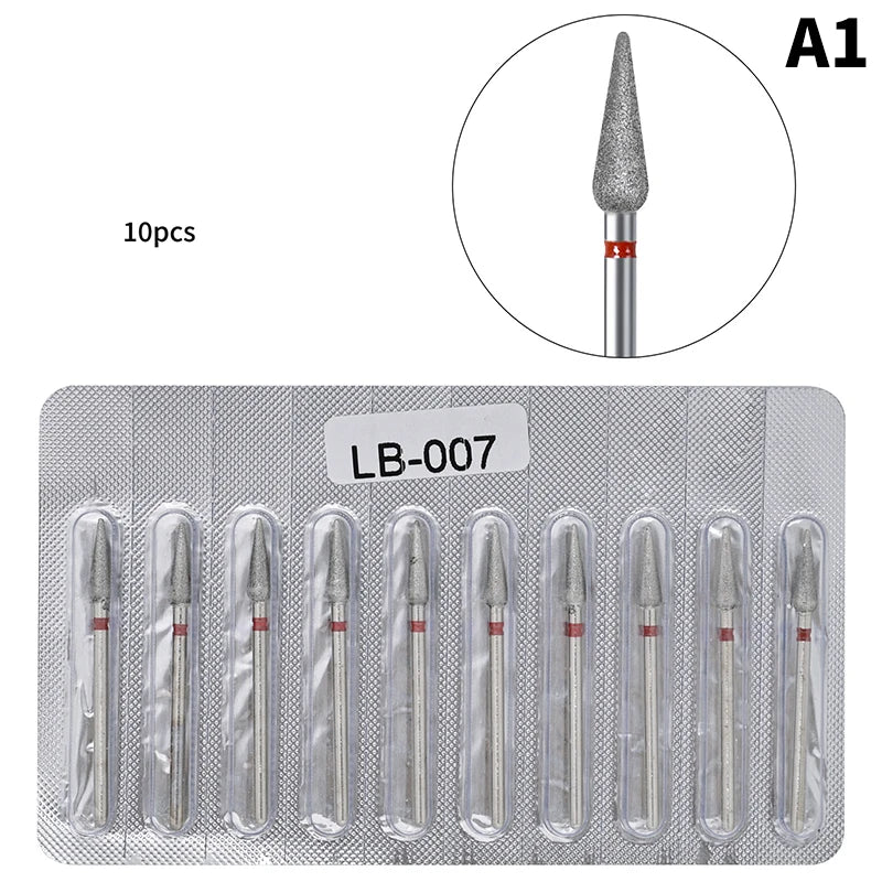10Pcs Milling Cutter For Manicure Electric Nail Drill Bits Accessory Pedicure Machine Nail File Gel Remover Tool