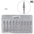 10Pcs Milling Cutter For Manicure Electric Nail Drill Bits Accessory Pedicure Machine Nail File Gel Remover Tool
