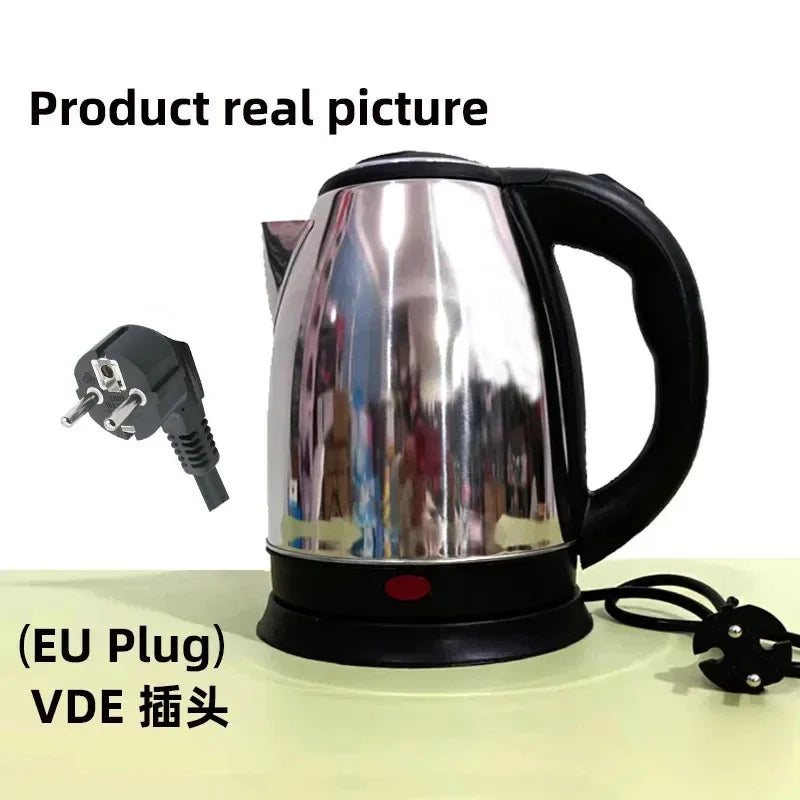 2L Electric Kettle Stainless Steel Electric Tea Kettle Fast Boiling Water Automatic Power Off Anti Dry Boiling Hot Water Kettle