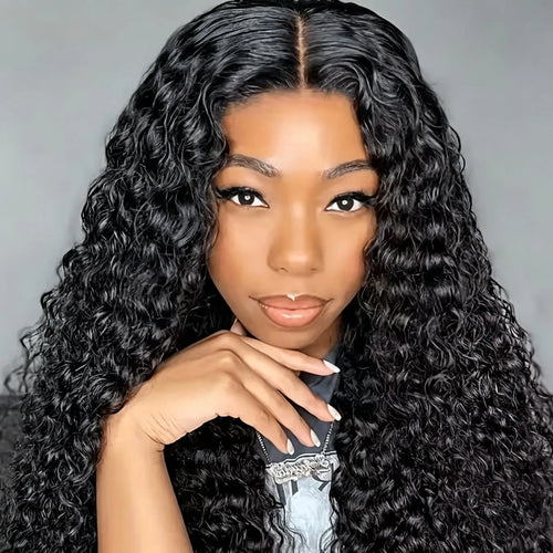 28inch Wig for Women, African Small Curls, Fashionable Middle-Parted Long Curly Hair, Corn Perm Synthetic Fiber Wig Headgear