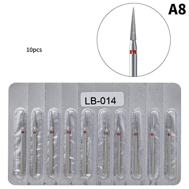 10Pcs Milling Cutter For Manicure Electric Nail Drill Bits Accessory Pedicure Machine Nail File Gel Remover Tool