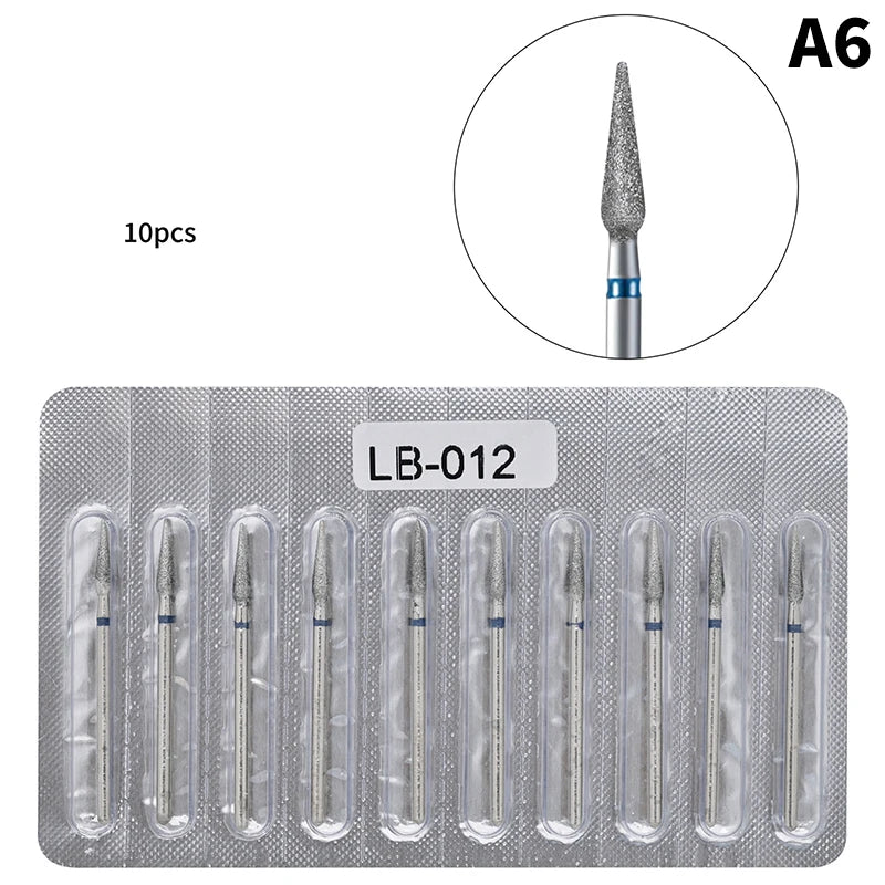 10Pcs Milling Cutter For Manicure Electric Nail Drill Bits Accessory Pedicure Machine Nail File Gel Remover Tool
