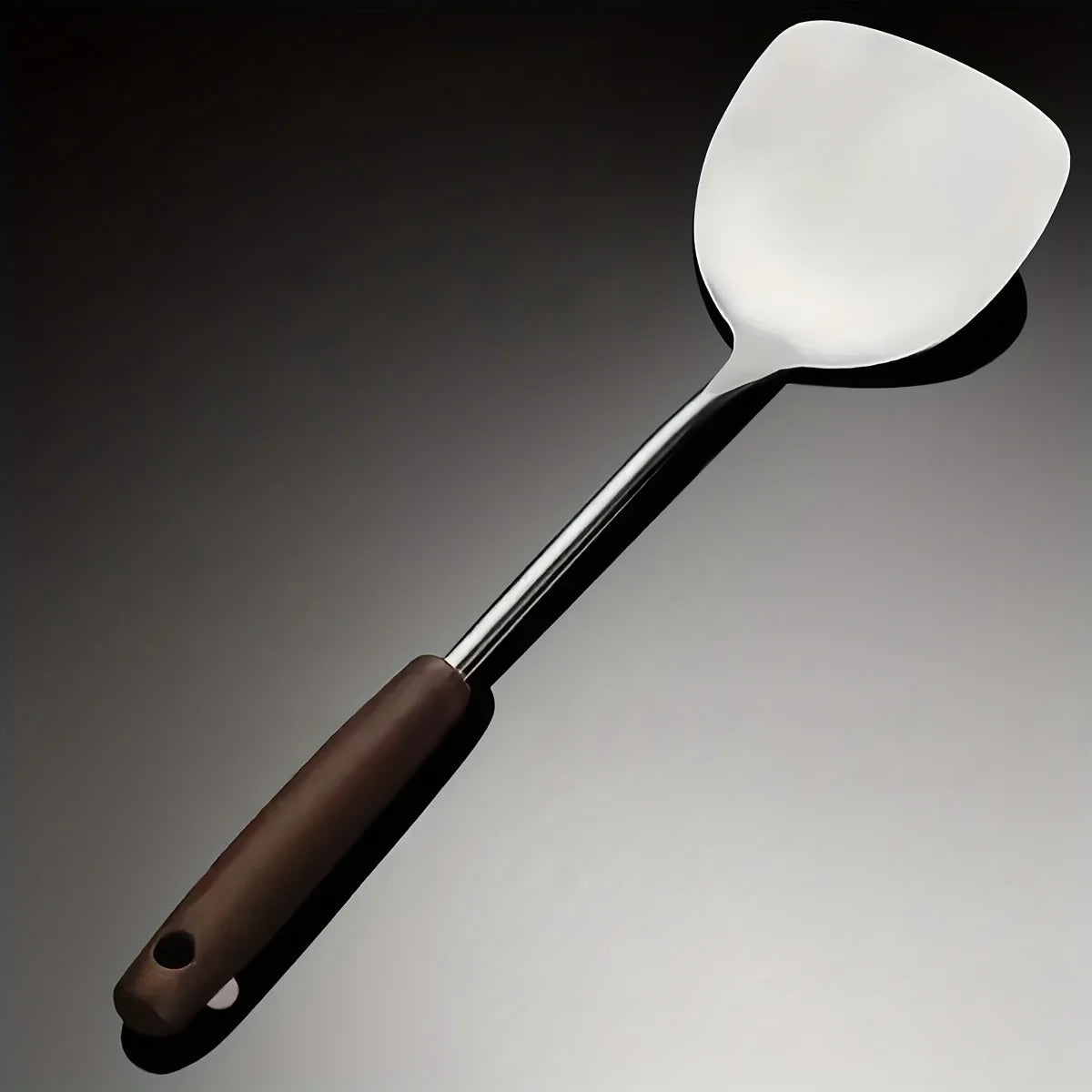 【Pot Spatula + Pot Spoon】Household Stainless Steel Cooking Set, Spatula and Soup Spoon with Wooden Handle, Anti-Scald, Durable, Extended Length