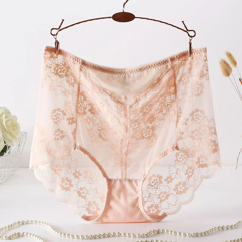 Plus Size Mesh Lace Panties