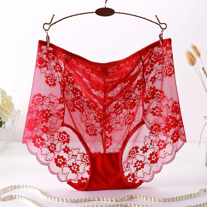Plus Size Mesh Lace Panties