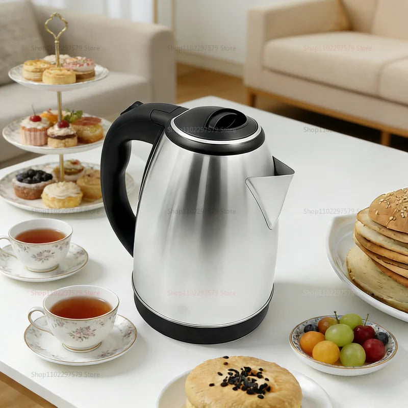 2.0L Electric Kettle Stainless Steel Fast Boil Portable Water Boiler for Home Hotel Office Smart Electric Water Kettle