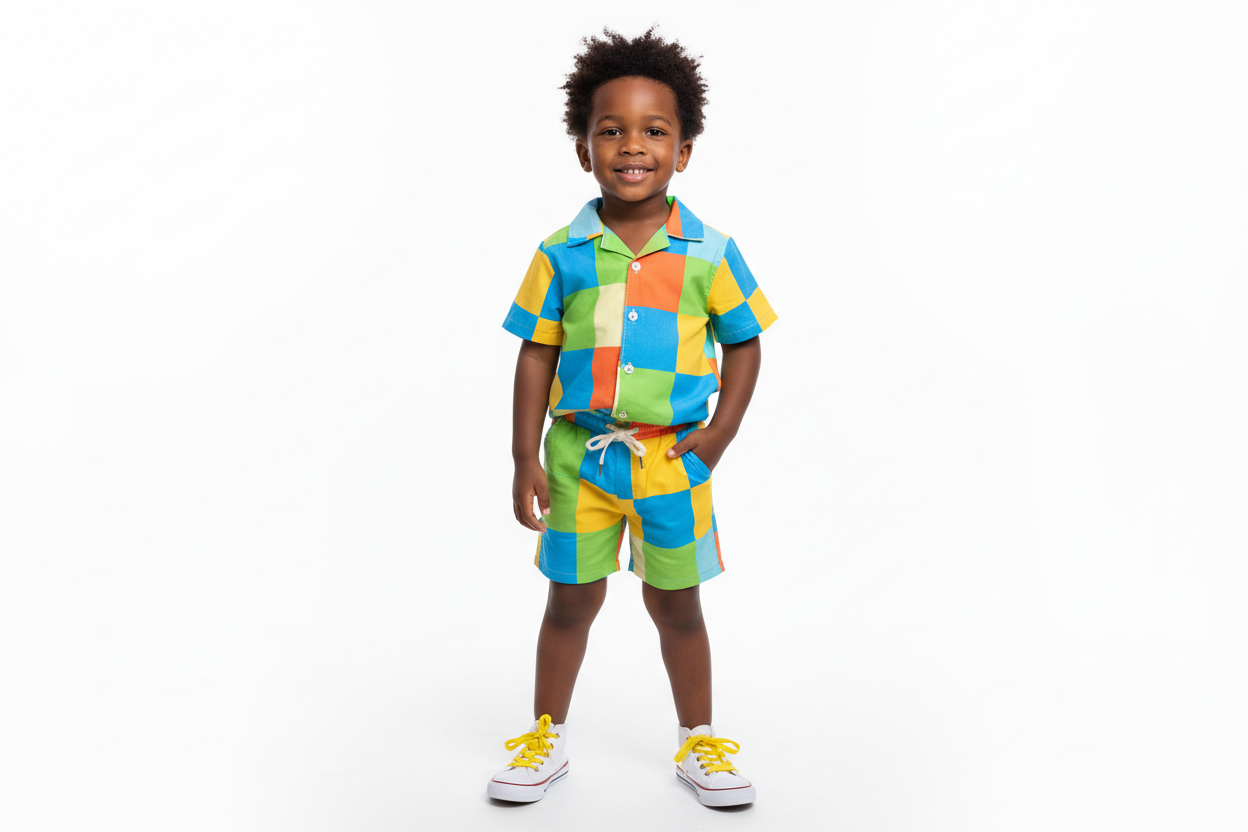 Boys Casual Shirt & Shorts Set | Ensemble Chemise et Short pour Garçon