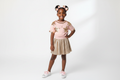 Girls Casual Top & Skirt Set | Ensemble Haut et Jupe pour Fille