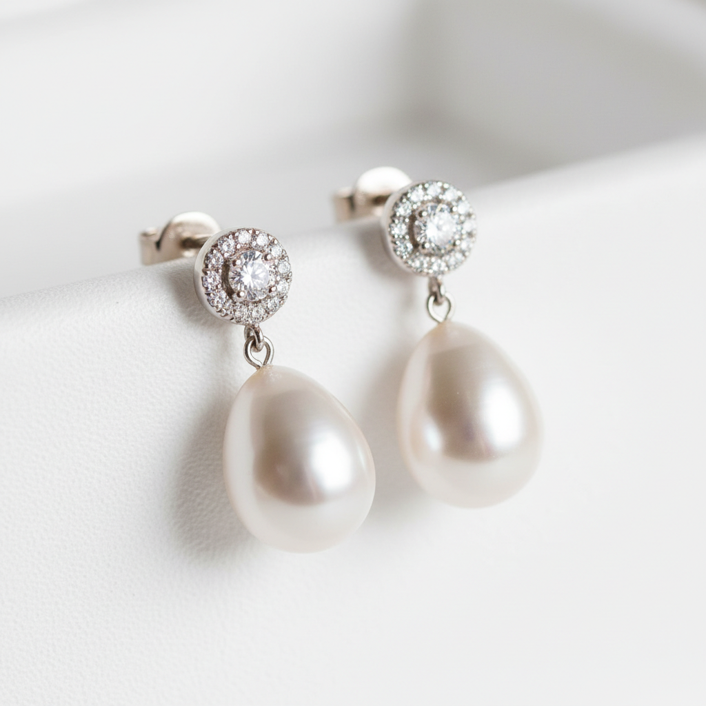 Pearl Drop Earrings | Boucles d'Oreilles Pendantes en Perles