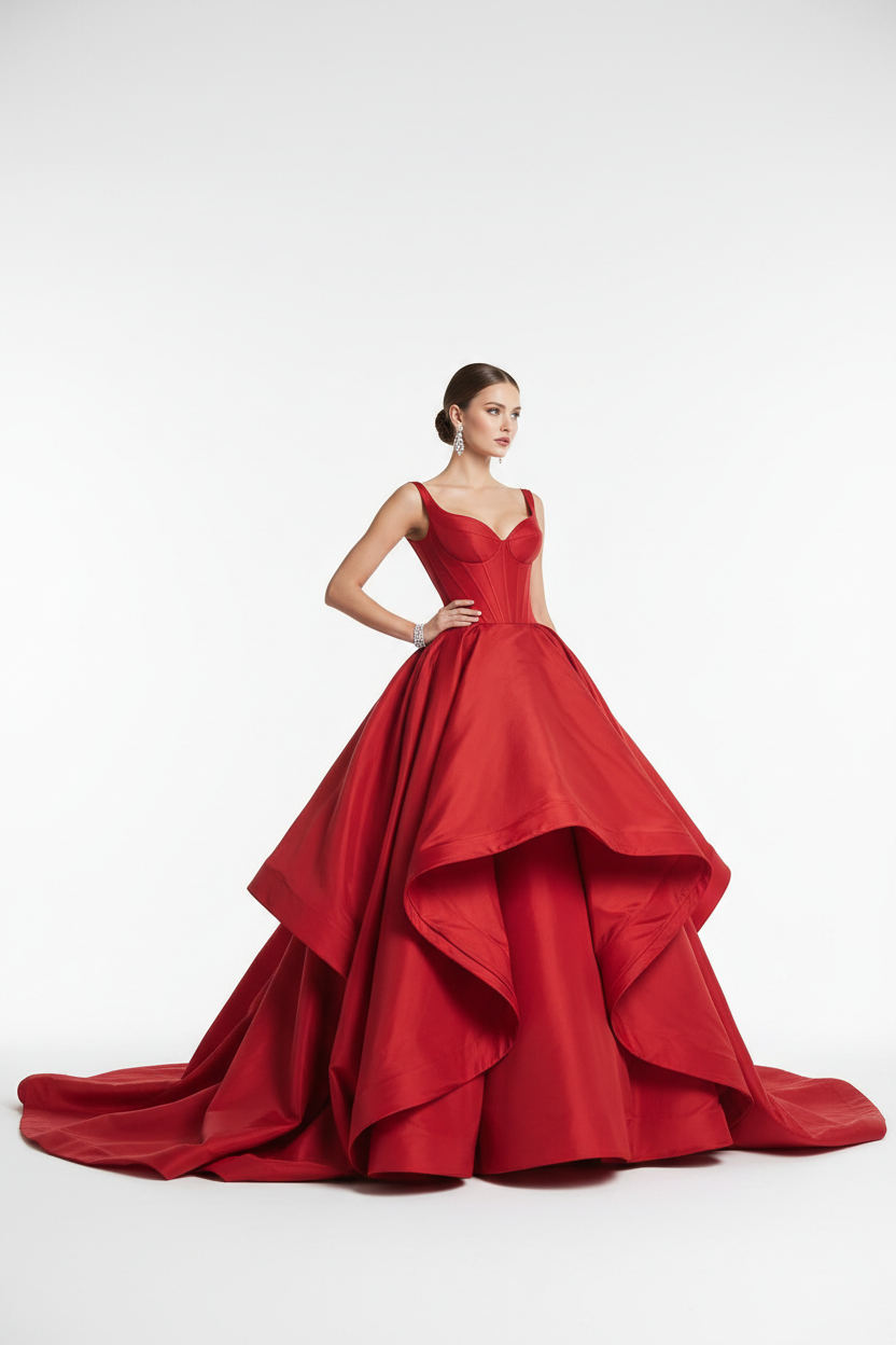 Scarlet Rose Ball Gown | Robe de Bal Rose Écarlate